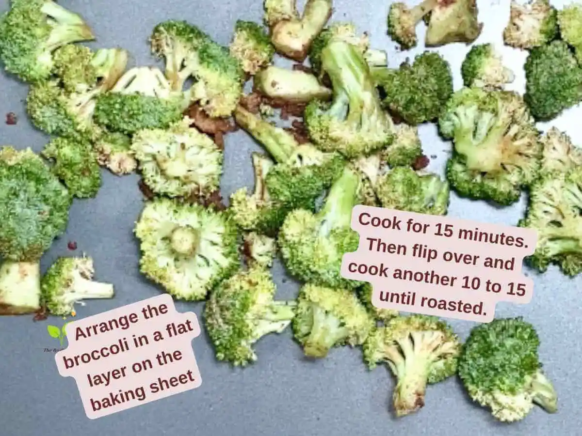 Cinnamon Broccoli Instruction Photos 7 raw broccoli on baking sheet | The Radiant Root