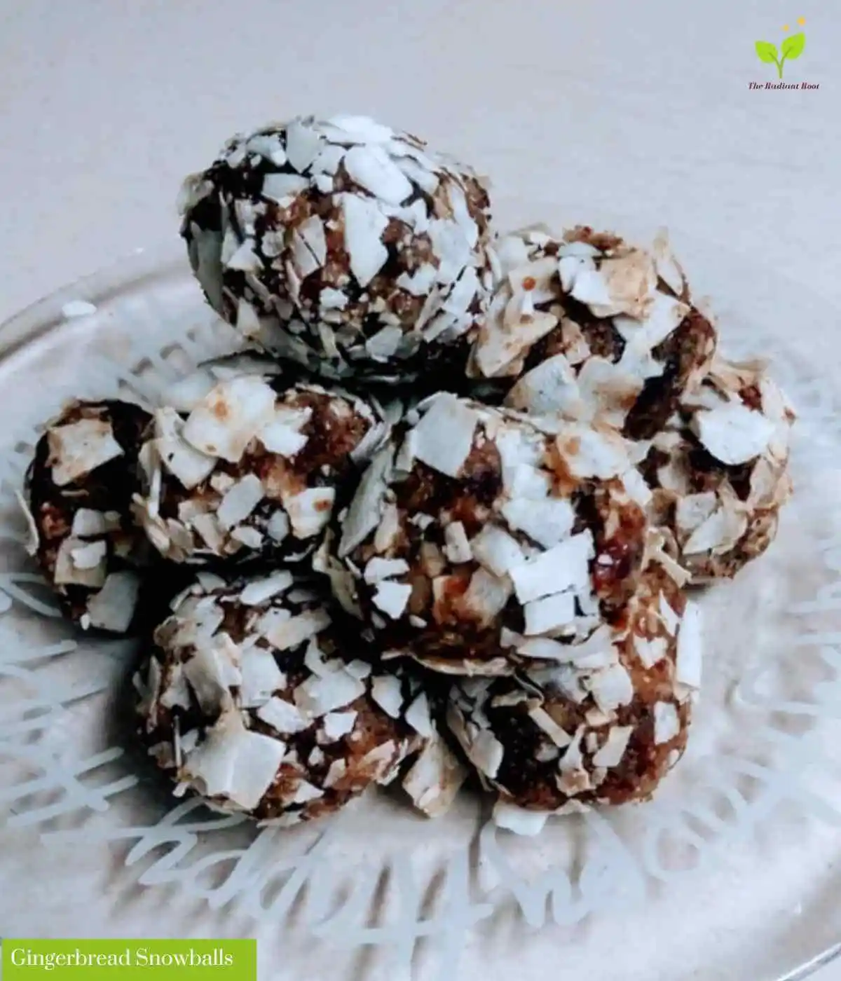 Hemp Hearts Recipes photo 5 of 10: Gingerbread Snowballs on a white plate part of the hemp hearts recipes round-up. | what is hemp hearts | The Radiant Root